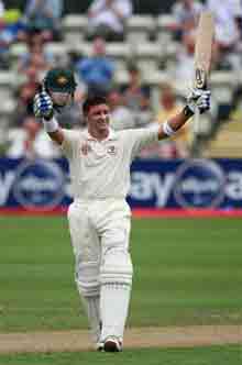 Michael Hussey remained unbeaten on 143.