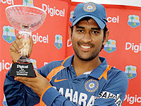 Indian skipper MS Dhoni, declared man of the series.