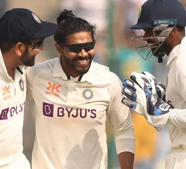 Ravindra Jadeja took 10 wickets in match and scores 26 runs in first innings.