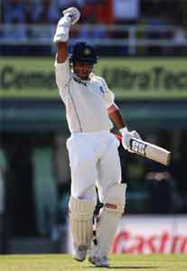 Ganguly got his 16th Test hundred, and his first against Australia at home