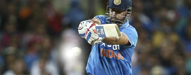 Suresh Raina scores eight runs in last three balls.