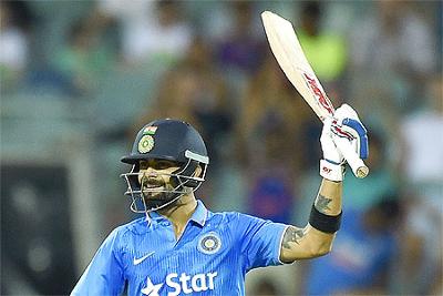 Kohli scores of 90*, 59* and 50 in the three-match series.