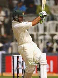 Ricky Ponting saw off the early threat amid some anxious moments